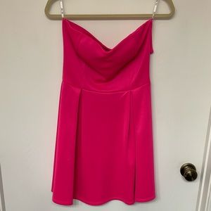 Pink strapless dress